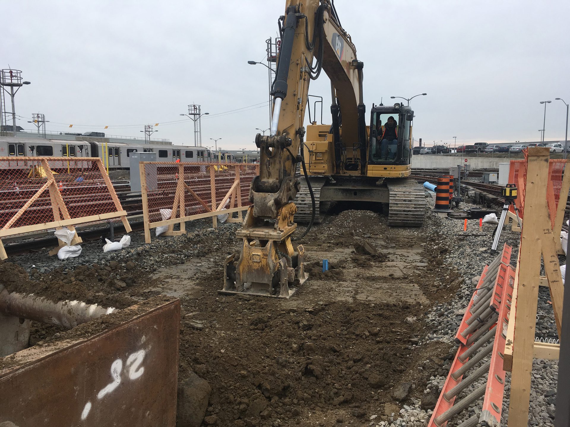 Clearway construction equipment on site