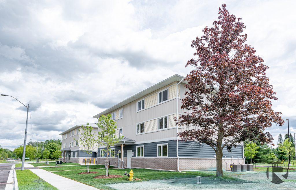 exterior of apartment building