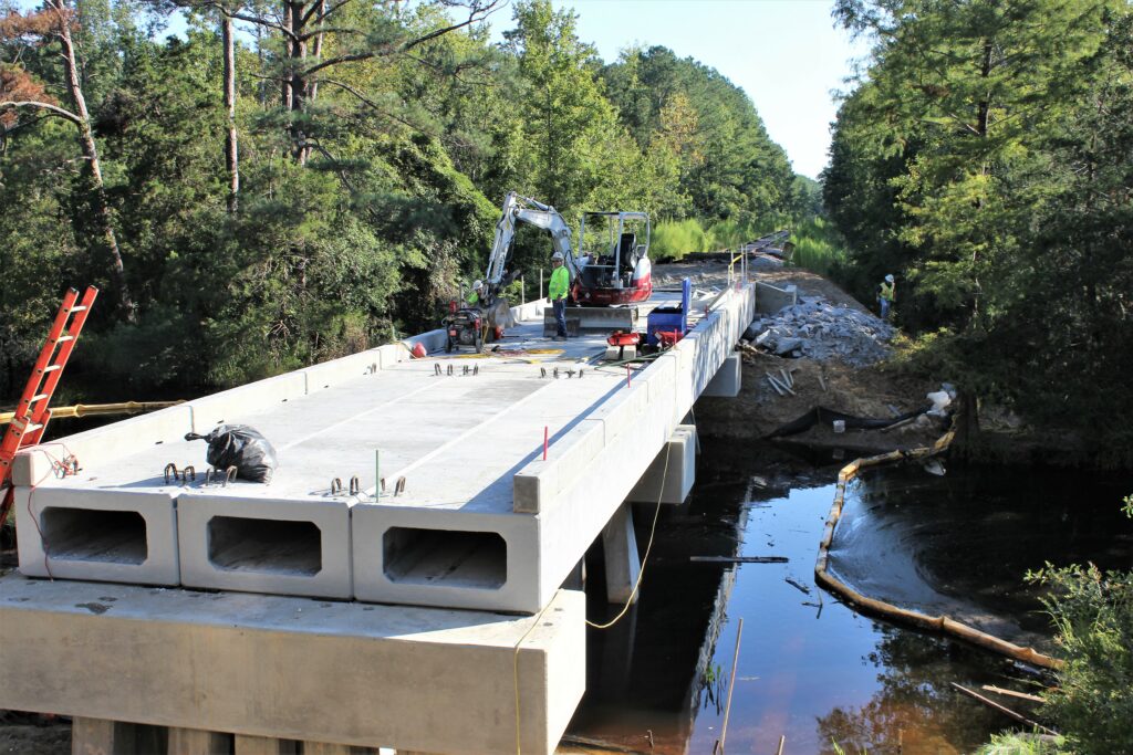 Evercast project building concrete bridge