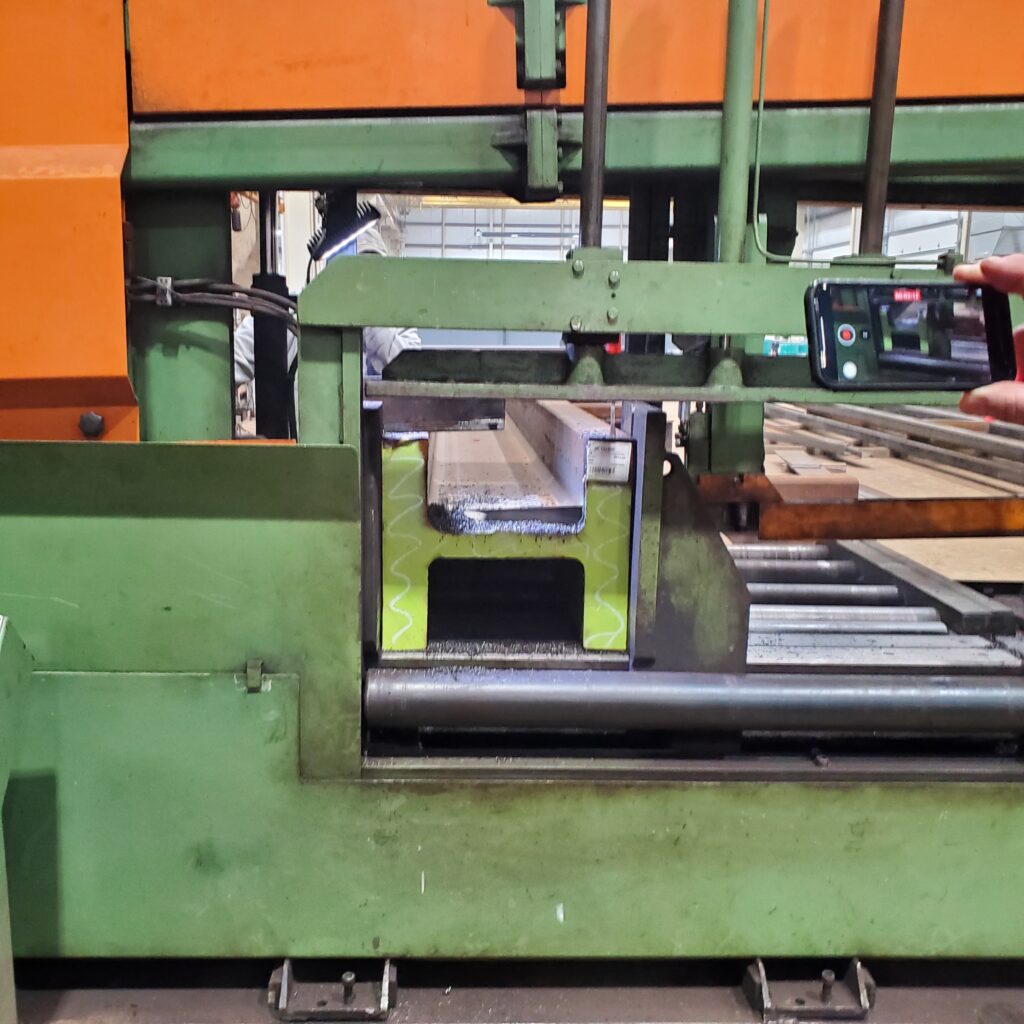 Concord Fabricators machine shop cutting beams