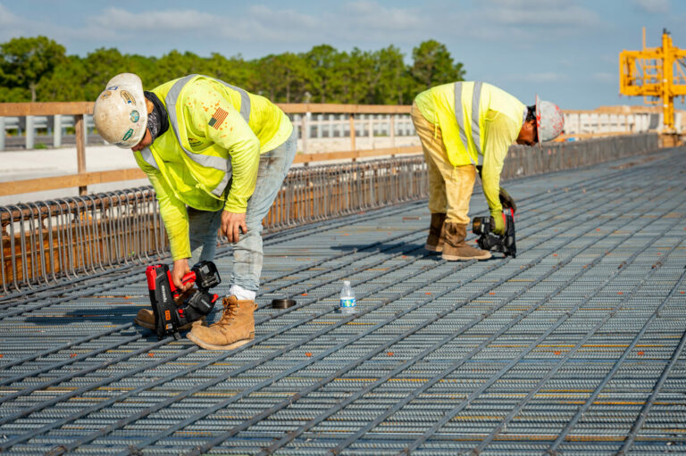 Shelby workers on site