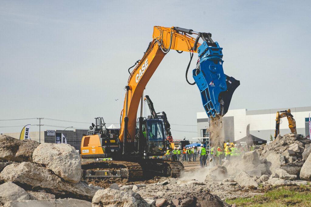 demolition machinery on site