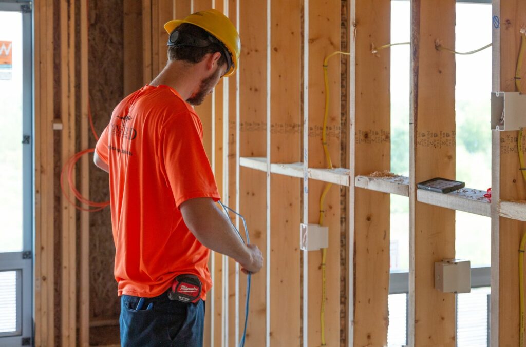 skilled trades worker for Consolidated Electrical working inside building