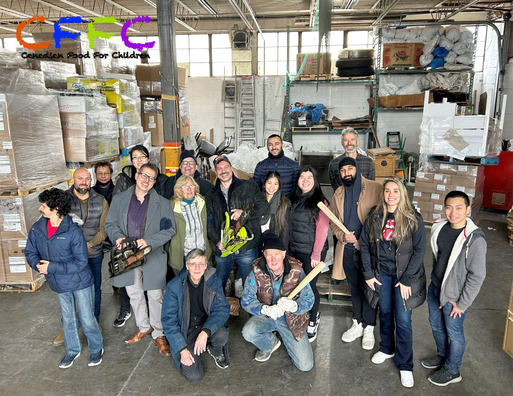 A group of people posing for a photo.